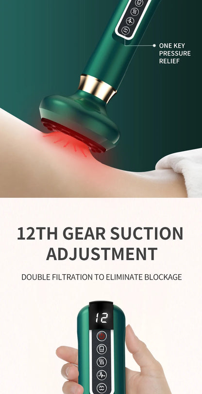 Tricolor Electric GuaSha Massager Anti-Cellulite Vacuum Suction & Slimming Therapy