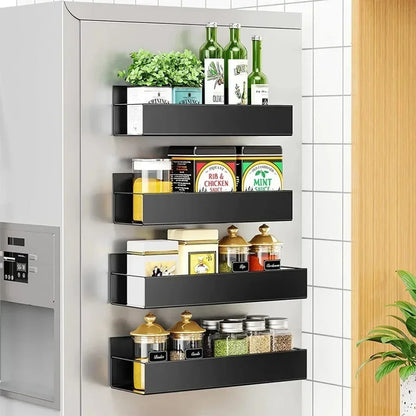 Magnetic Refrigerator Side Shelf Household Seasoning Storage Rack