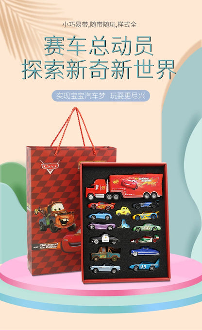 Disney Pixar Cars 3 Metal Diecast Lightning McQueen Mater Champion Car Model Toy Gift Set Jackson Uncle Truck Boy Birthday