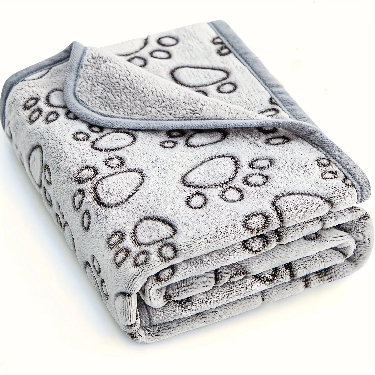 Soft Fluffy High-Quality Pet Blanket with Cute Cartoon Pattern Warm & Comfortable Mat for Cats & Dogs