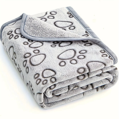 Soft Fluffy High-Quality Pet Blanket with Cute Cartoon Pattern Warm & Comfortable Mat for Cats & Dogs