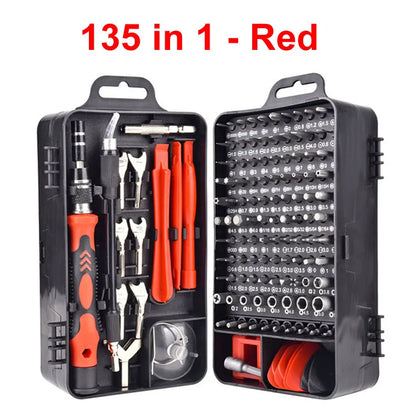 Labor-Saving Ratchet Screwdriver Set, Household Magnetic Toolbox with Torx Bits
