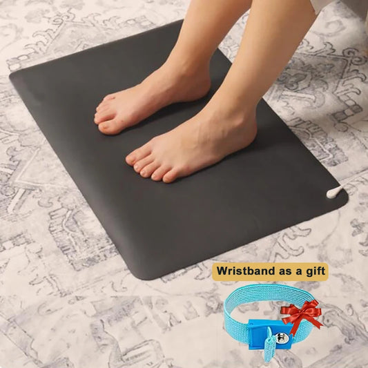 Anxiety Relief & Better Sleep Earthing Wristband Soft PU Grounding Mat