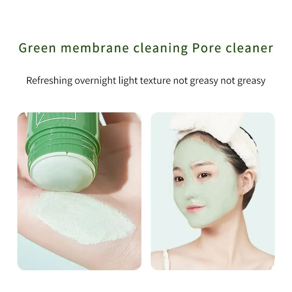 Green Tea Eggplant Mud Mask Deep Cleansing Oil Control Pore Shrinkage