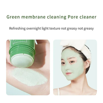 Green Tea Eggplant Mud Mask Deep Cleansing Oil Control Pore Shrinkage