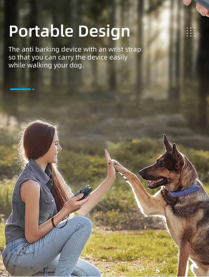 2-in-1 Ultrasonic Dog Repeller & Training Device with Flashlight