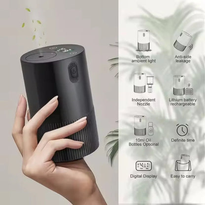 Portable Essential Oil Diffuser, Rechargeable Air Freshener for Home, Office & Car