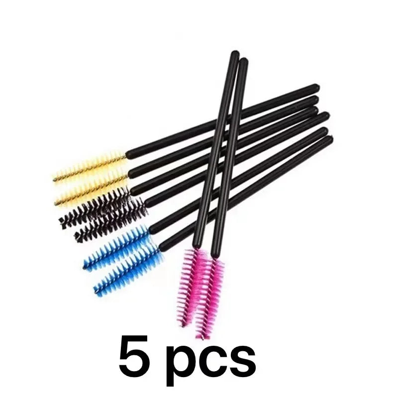 CNK Disposable Eyelash Brushes – 5/50 Pcs Mascara Wands Applicator Spoolers for Makeup