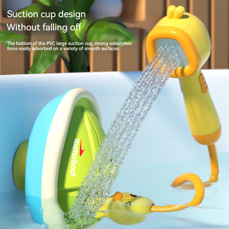 Cute Duck Bathtub Boat Toy – 3 Emotional Ducks with Automatic Water Spray for Toddlers