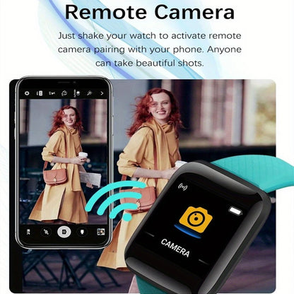 Smartwatch for Men & Women, Fitness Tracker, Message Notifications, Wristwatch with Heart Rate Monitor, Birthday Gift for Android/iOS