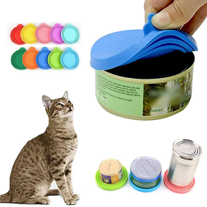 Reusable Pet Food Can Cover & Spoon Set – Portable Storage Lid for Dogs & Cats