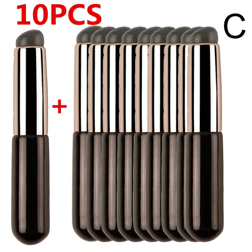 Silicone Lip Brush with Cover - Soft Round Head Concealer & Lipstick Makeup Brush