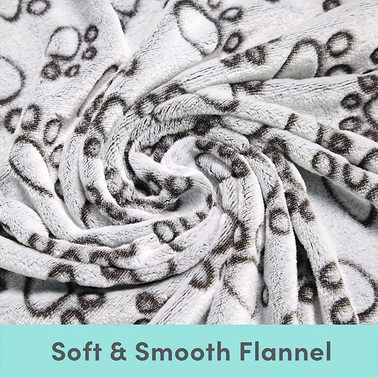 Soft Fluffy High-Quality Pet Blanket with Cute Cartoon Pattern Warm & Comfortable Mat for Cats & Dogs