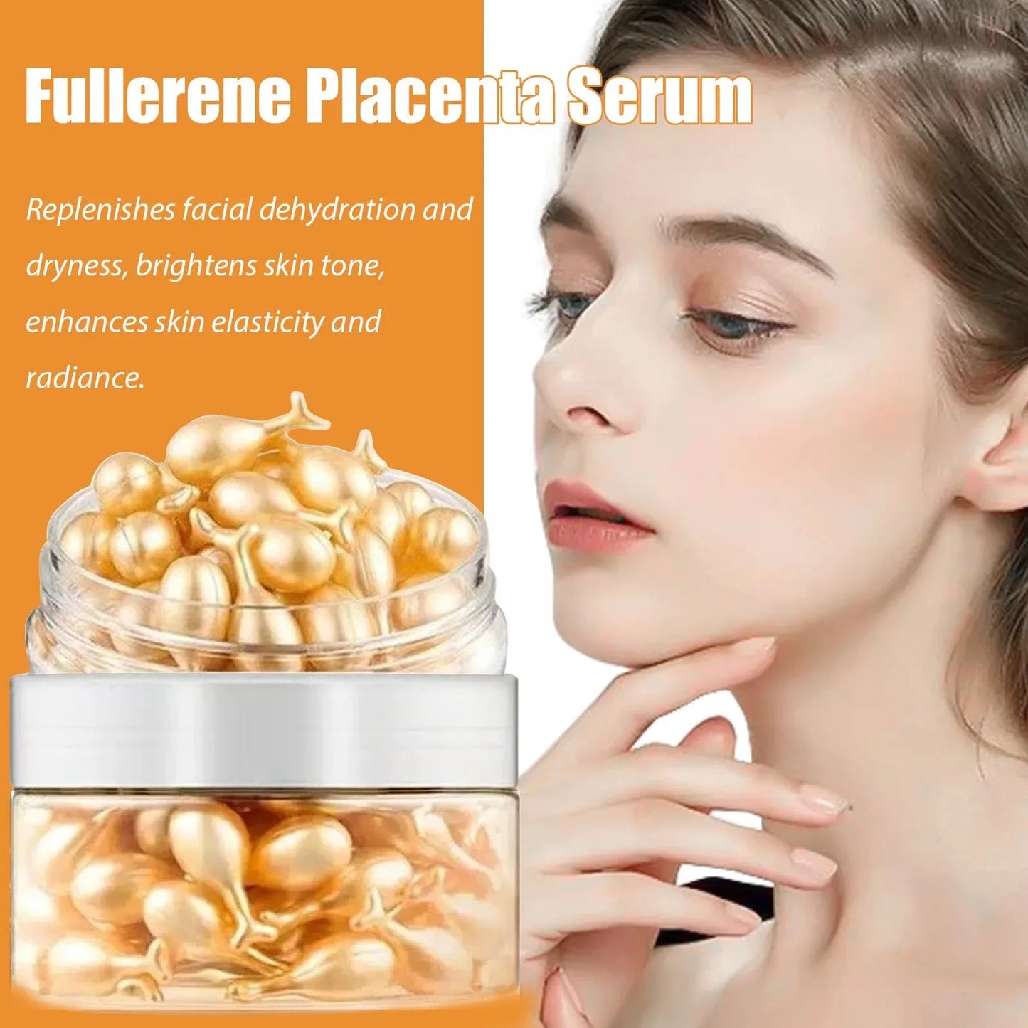 50PCS Collagen Face Care Capsules - Acne, Wrinkle Remover & Firming Hyaluronic Acid Serum Essence