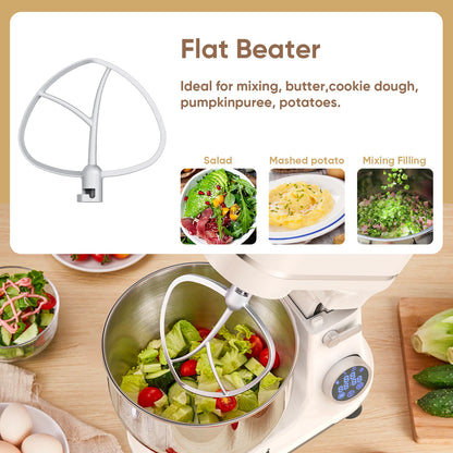 BioloMix 1200W Kitchen Stand Mixer with 11 Speeds, Dough Hook & Whisk, OLED Screen