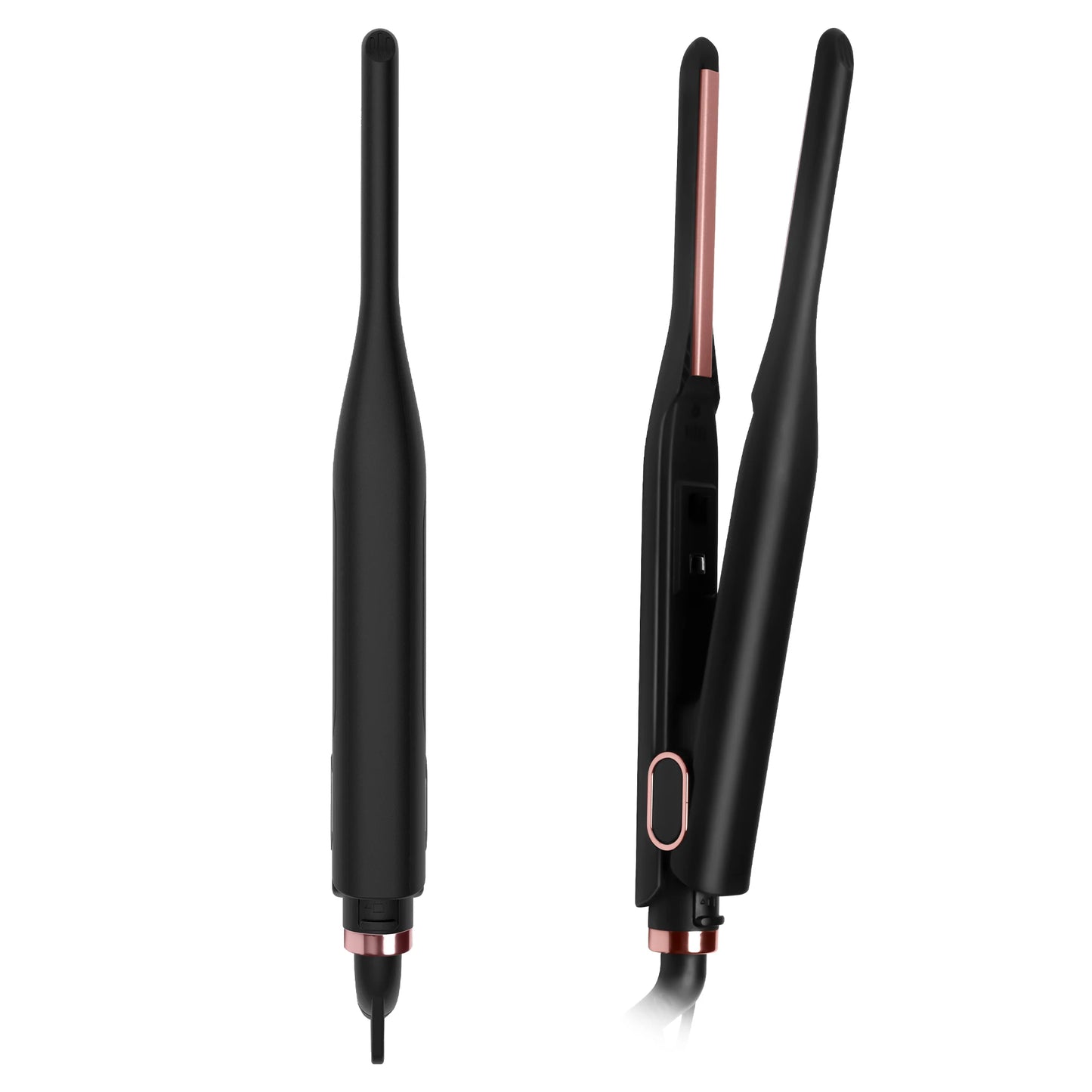 Small Flat Iron for Short Hair & Beard Temperature Adjustable Pencil Straightener 3/10 Inch Fast Heat Up