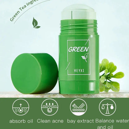 Green Tea Eggplant Mud Mask Deep Cleansing Oil Control Pore Shrinkage