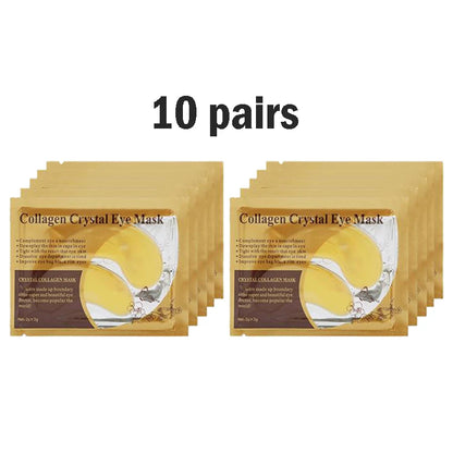 Gold Collagen Crystal Eye Mask - Firming & Moisturizing Eye Patches (5/10/20/30 Pairs)