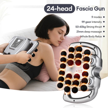 42-Head Fascia Gun High-Frequency Vibration Body Massager for Neck, Back & Waist Relief