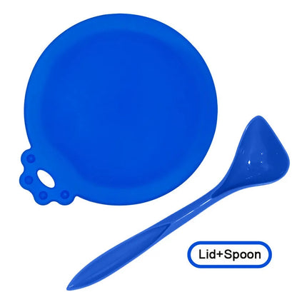 Reusable Pet Food Can Cover & Spoon Set – Portable Storage Lid for Dogs & Cats