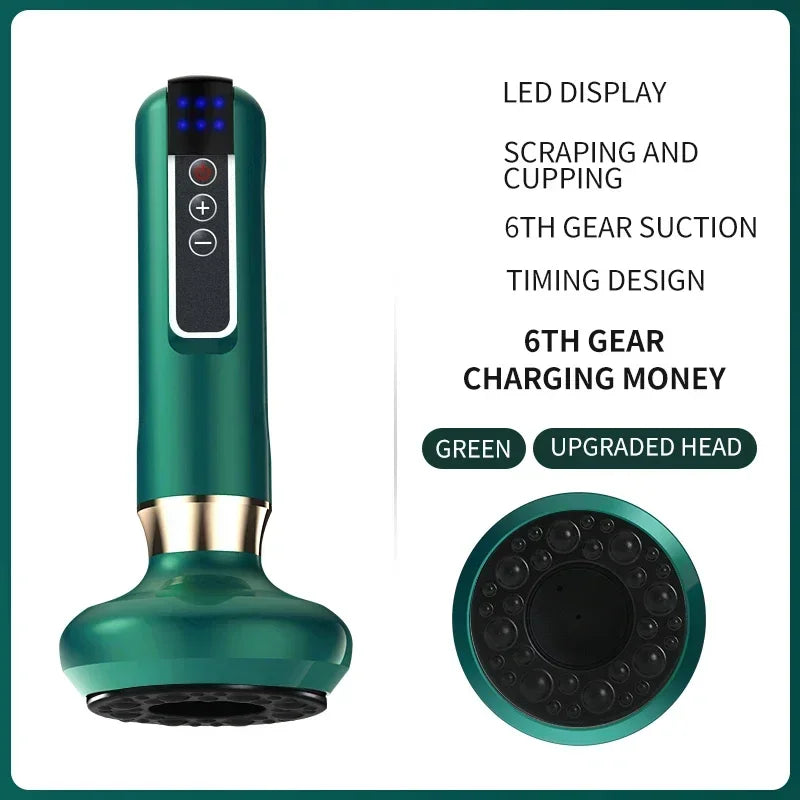 Tricolor Electric GuaSha Massager Anti-Cellulite Vacuum Suction & Slimming Therapy