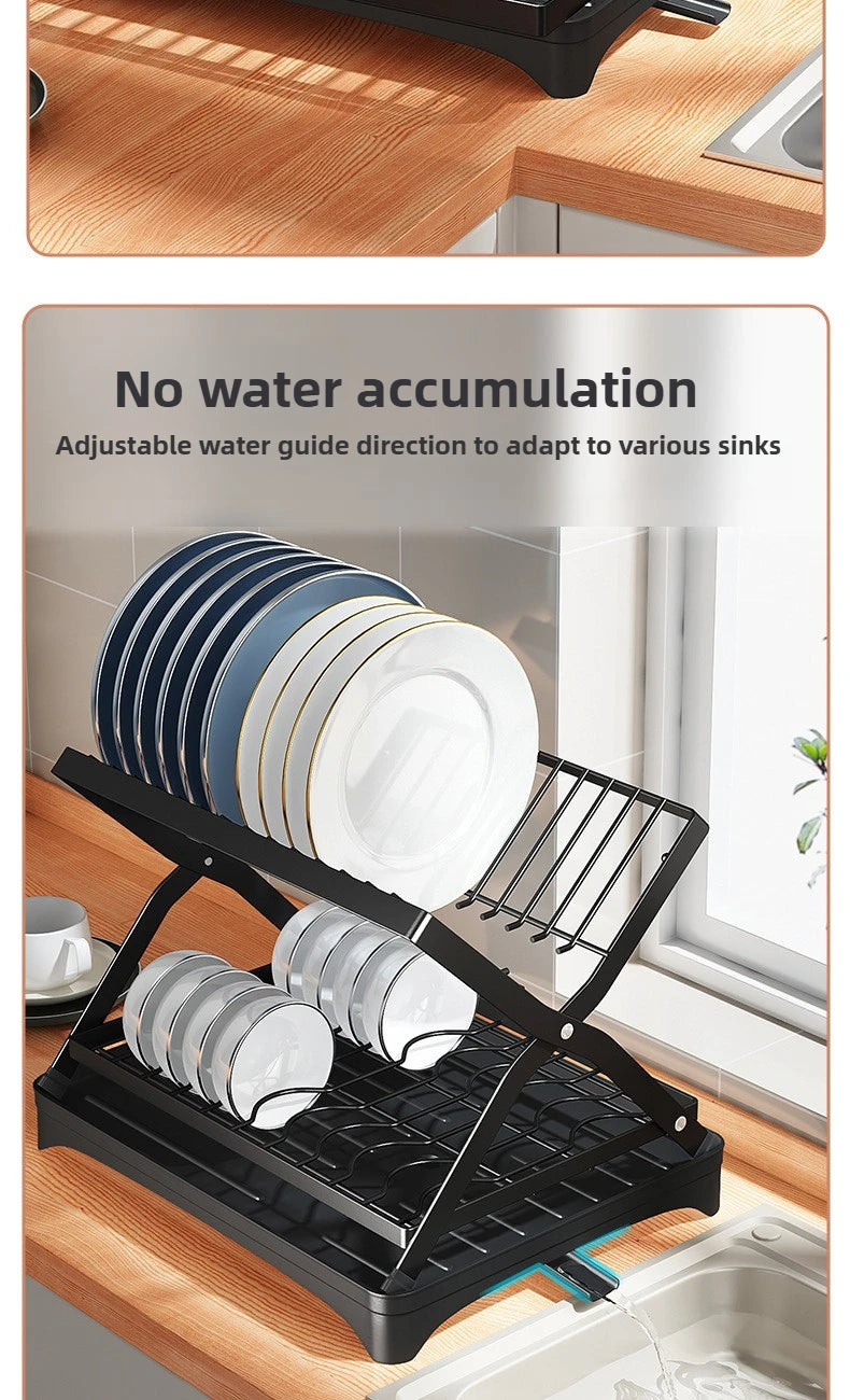 Non-Perforated Folding Cabinet with Pull-out Basket for Kitchen Sink & Snack Storage