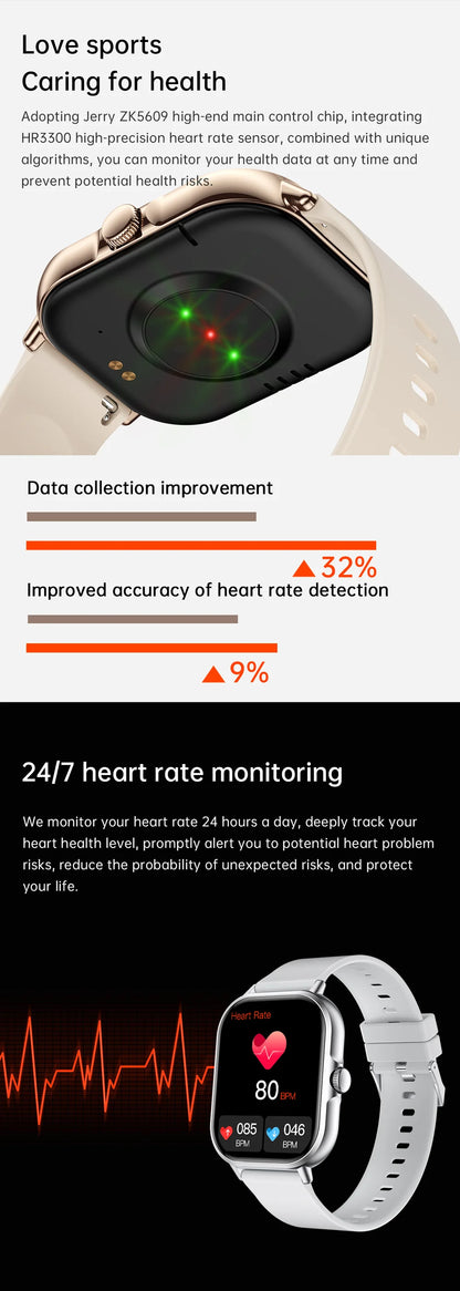 2025 2.01'' Smart Watch, Bluetooth Call, Music Player, Fitness Tracker, Sport Waterproof Watch for Men & Women, iPhone/Android