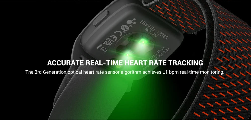 COOSPO HW9 Armband Heart Rate Monitor with HR Zones/Calories, HRM Sensor, BLE5.0 ANT+ for Fitness, Cycling, Peloton, Zwift, Wahoo