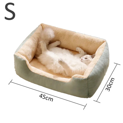 Cat Bed Cushion for Pets Kitten & Dog House Supplies Basket Habitat Accessories