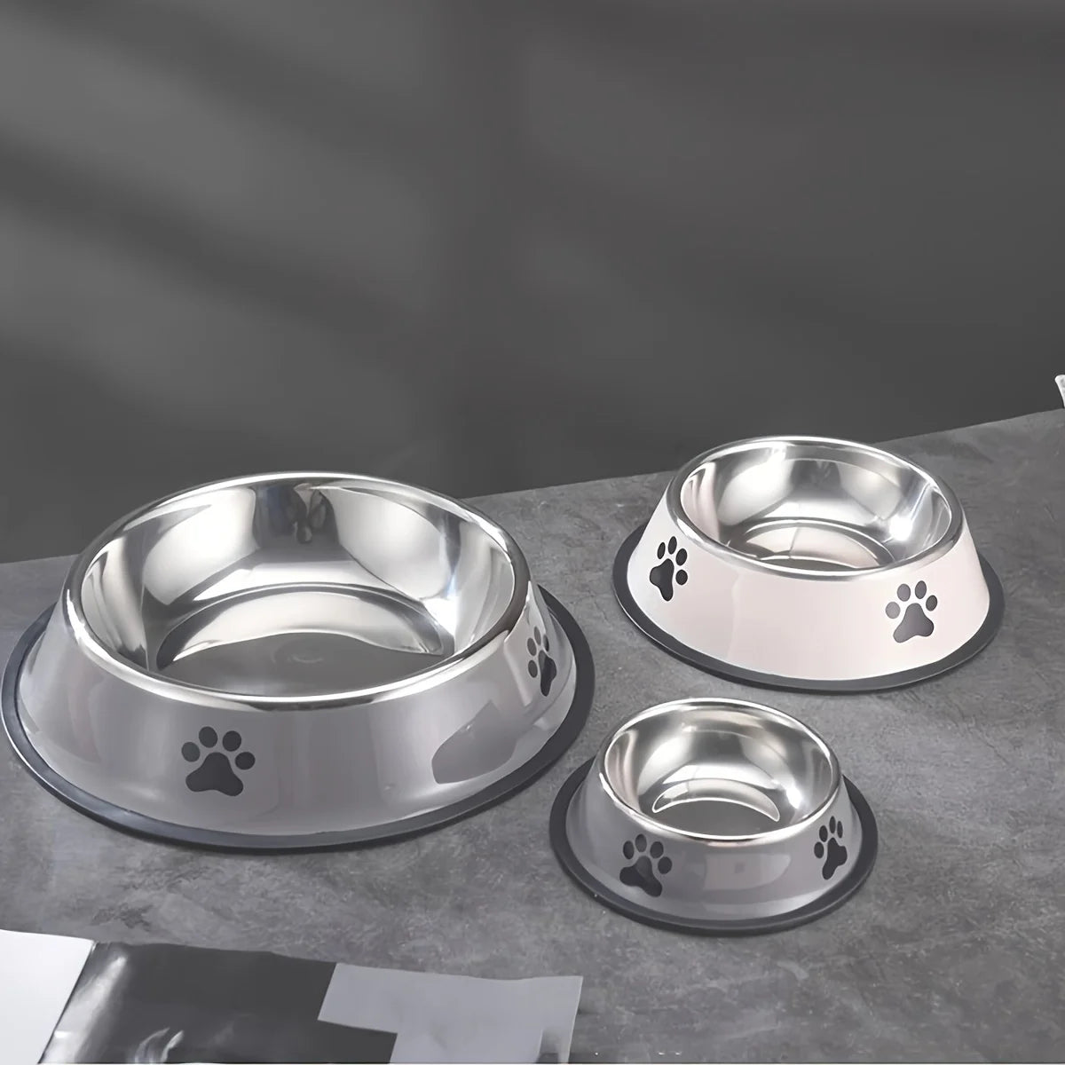 Stainless Steel Anti-Fall Pet Bowl – Cat & Dog Food Bowl, Multi-Specification
