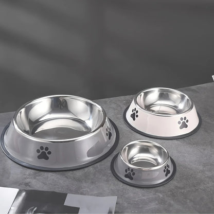Stainless Steel Anti-Fall Pet Bowl – Cat & Dog Food Bowl, Multi-Specification
