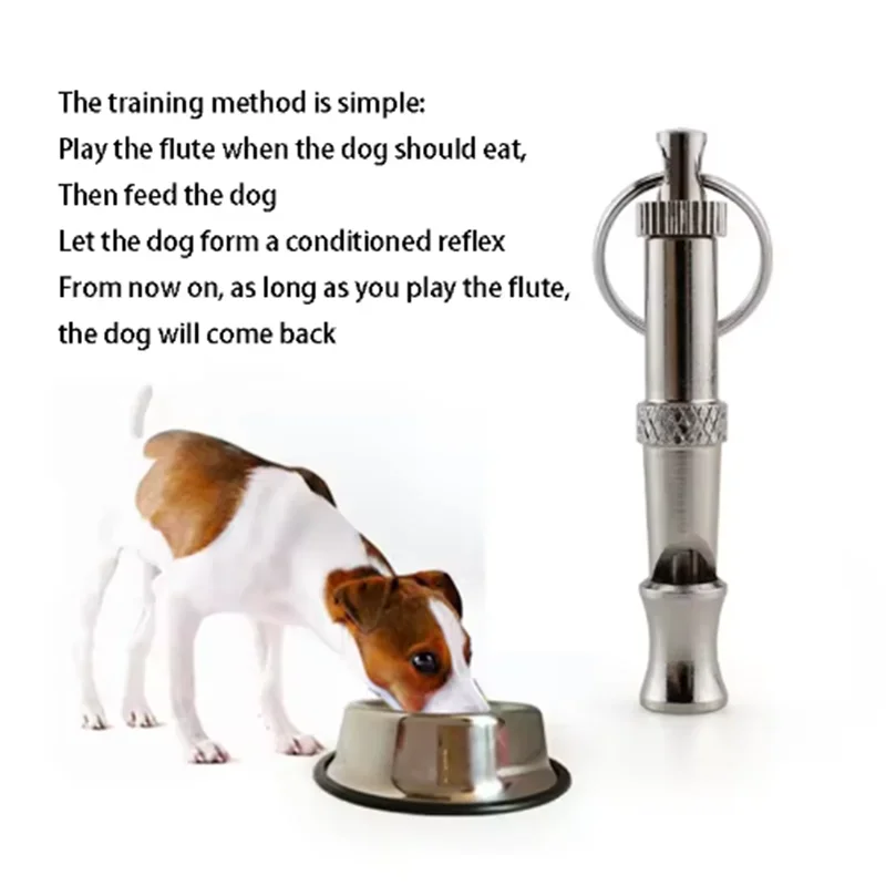 Ultrasonic Dog Training Whistle – Adjustable High-Frequency Sound with Stainless Steel Durable Design