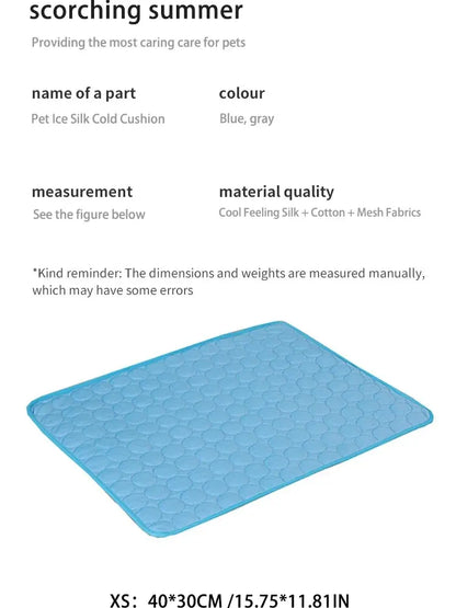 Pet Ice Mat Cooling Pad for Cats & Dogs – Summer Sofa Bed Blanket for Small Pets