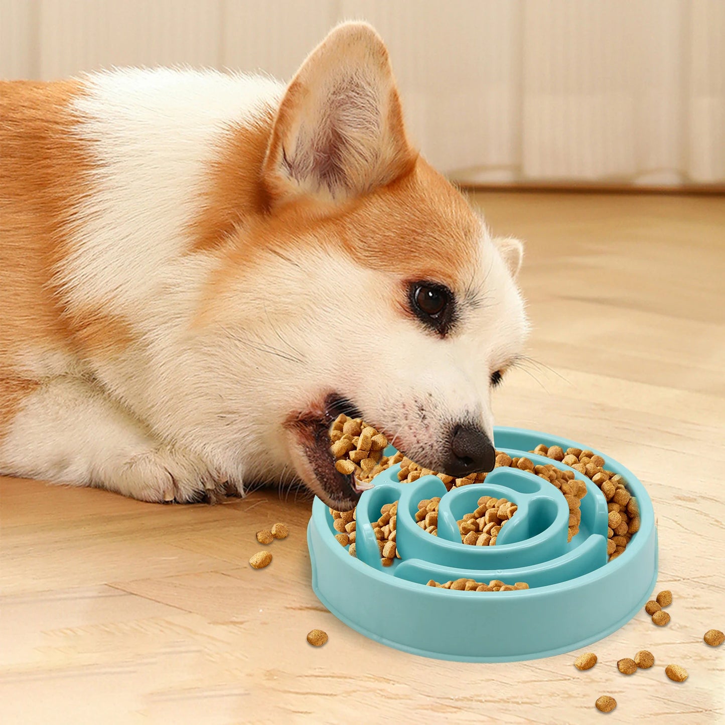 Non-Slip Pet Dog Slow Feeder Bowl – Anti-Gulping Eco-Friendly Dish for All Dog Sizes