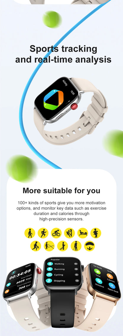 COLMI C8 Max Voice Calling Smart Watch, 1.93" HD Color Display, Health & Fitness Tracking for Men & Women