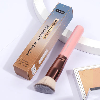 MAANGE 2PCS Flat Angled Kabuki Foundation Brush Set - Soft Bristles for Liquid & Powder Makeup