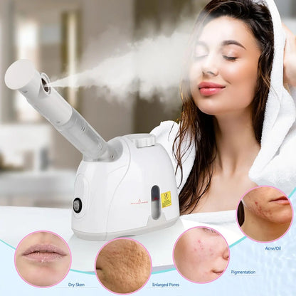 Facial Steamer - Hydrating & Moisturizing with Adjustable Nozzle for Deep Pore Cleansing & Skin Care at Home