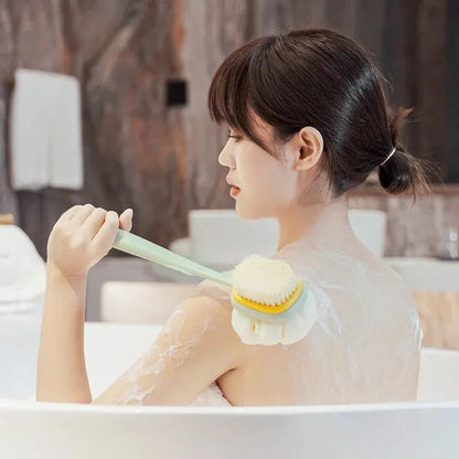 Loofah Back Scrubber Long Handle Body Brush with Soft Mesh Sponge for Exfoliating Massage