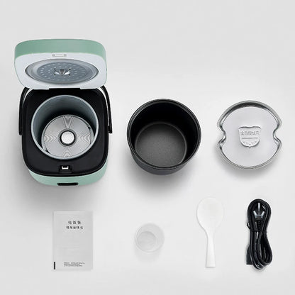 Mini Rice Cooker 1.2L Electric Cooking Machine for 1-2 People, Food Warmer & Steamer