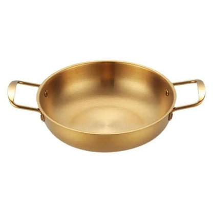 Stainless Steel Seafood Rice Pot with Handle Paella Pan Cookware