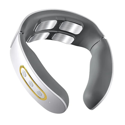 Electric Neck & Shoulder Pulse Massager 4-Head TENS Magnetic Heating for Pain Relief