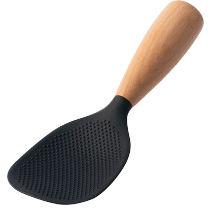 Silicone Spatula with Wooden Handle, Heat-Resistant Non-Stick Cooking Spoon for Kitchen
