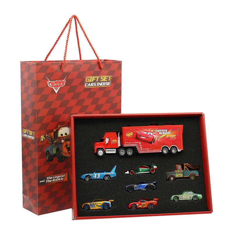 Disney Pixar Cars 3 Metal Diecast Lightning McQueen Mater Champion Car Model Toy Gift Set Jackson Uncle Truck Boy Birthday