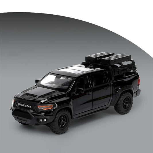 1/32 RAM 1000 TRX Mammoth Pickup Alloy Car Model with Sound and Light Pull Back Toy for Kids Collectibles Birthday Gift