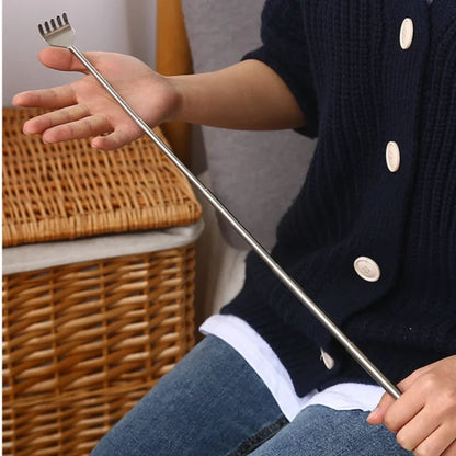 Portable Extendable Back Scratcher Stainless Steel Telescoping Itch Relief Tool