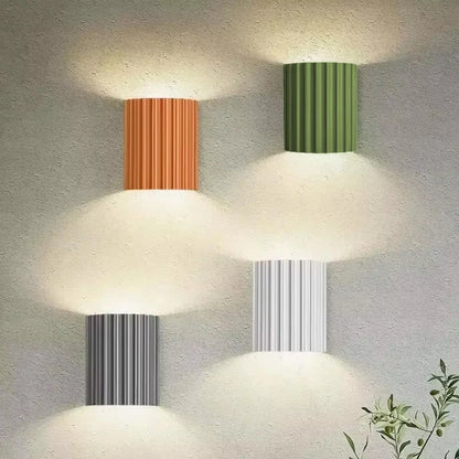 Macaron LED Wall Lamp - Resin Luxury Sconce for Living Room, Bedside & Hallway Decor