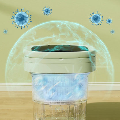 6L 11L Folding Portable Washing Machine Big Capacity with Spin Dryer Bucket for Clothes Travel Home Underwear Socks Mini Washer