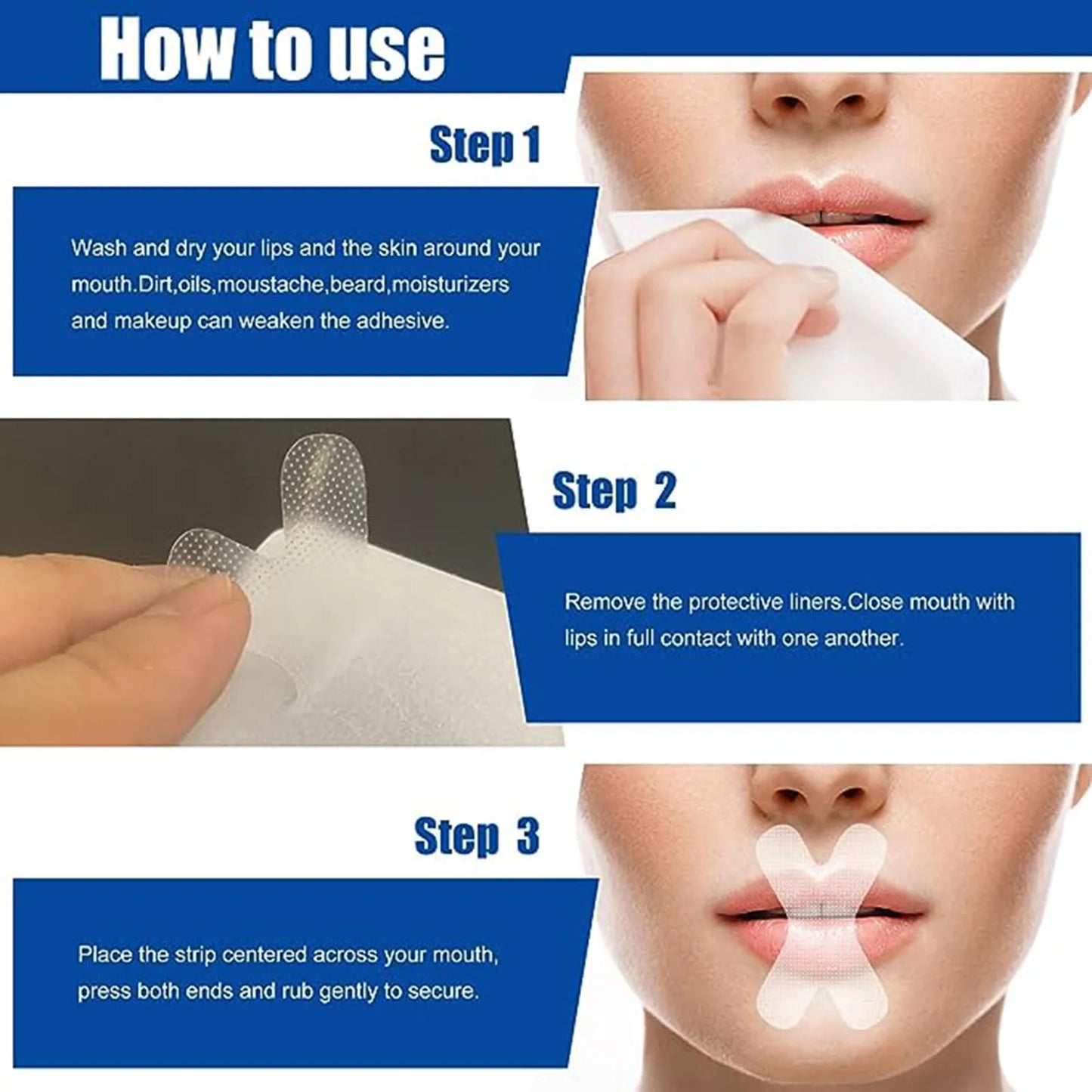 Anti Snoring Mouth Tape & Nasal Strips Sleep Aid Mouth Guard