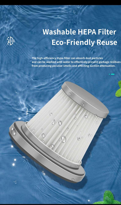 15000Pa Wireless Mini Handheld Vacuum Cleaner - High Suction for Home, Car & Pet Hair Removal
