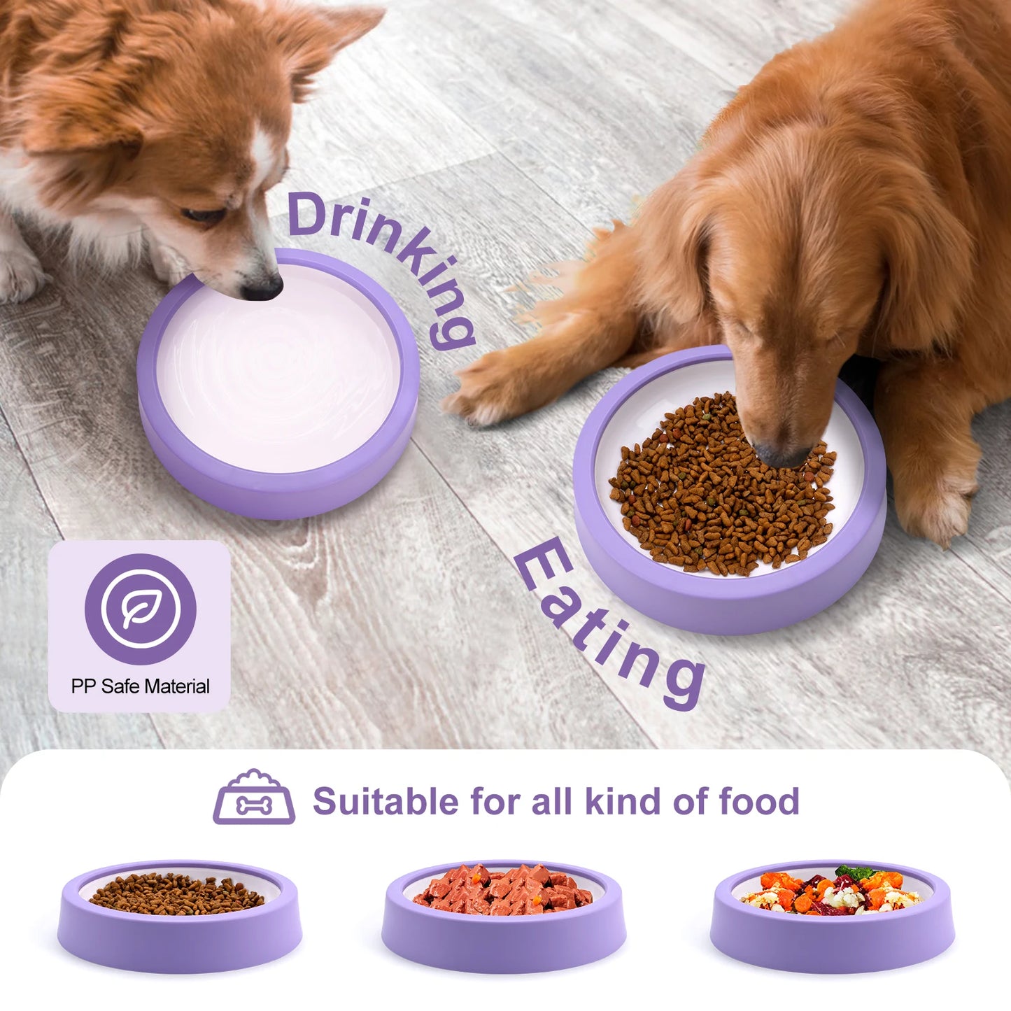 Non-Slip Pet Dog Slow Feeder Bowl – Anti-Gulping Eco-Friendly Dish for All Dog Sizes